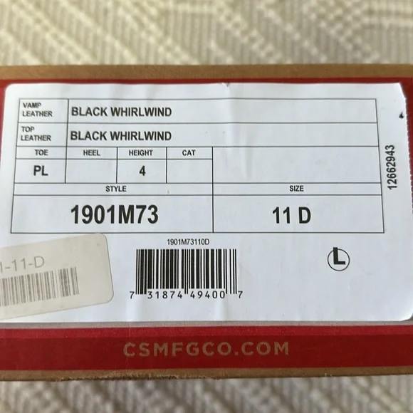 Chippewa Black Whirlwind plain toe service oxford, size: 11,Brand New
U.S.A. - Picture 8 of 8